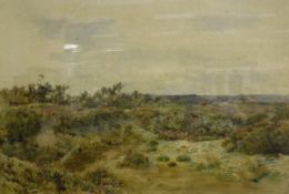 A H MARSH "Moor scene", watercolour,