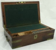 A 19th Century mahogany and brass bound writing slope