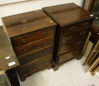 A reproduction mahogany chest of four graduated drawers,