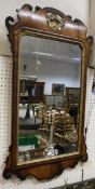 WITHDRAWN A 19th Century mahogany fretwork mirror with gilt decoration