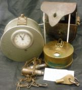 A Dent Night Watchman's "Recording Clock", brass cased, No'd.