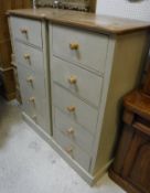 A pair of modern pine painted chests,