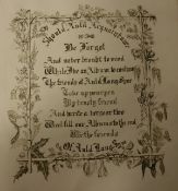 A 19th Century scrapbook with contents of hand-written poems, W H BIRCH "Terrier and bee",
