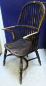 A Thames Valley Windsor chair with crinoline stretcher CONDITION REPORTS Height of