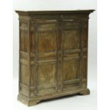 A late 17th / early 18th Century walnut kas or armoire,