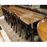 A 19th Century cherrywood refectory style dining table,