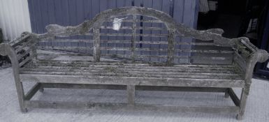 A Lutyens garden bench (ex Rosemary Verey,