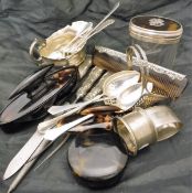 A quantity of assorted items to include London silver sauceboat,