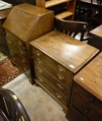 A mahogany chest of drawers,