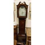 A late George III mahogany cased and cross banded long case clock,