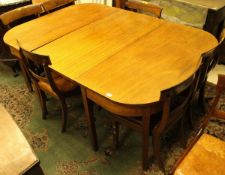 A Regency mahogany dining table,