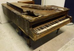 A Victorian walnut cased grand piano by Emerich Betsy in Wien,