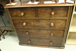 A Victorian mahogany chest of drawers,