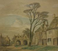 EMMETT "Chipping Campden Glos", watercolour, signed lower left, together with WGS "Betys-y-Coed",