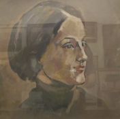 ENGLISH SCHOOL "Woman", portrait study, oil on card,