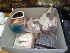 A collection of china to include a Quantock design (Cornish) chicken tureen and cover,