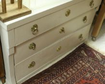 A Continental painted commode,