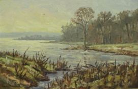 CHARLES BROOKER "Landscape with river",