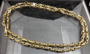 An 18 carat gold necklace, stamped "750", approx 48.