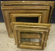 A collection of six gilt frames