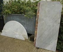 Nine various pieces of marble