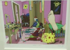 AFTER DYLAN IZAAX "Girls Room", limited edition coloured print 150/500,