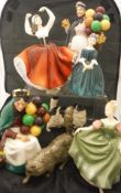 Assorted figurines to include Royal Doulton "Biddy Penny Farthing" (HN1843),