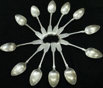 A set of twelve Victorian silver spoons (by John & Henry Lyas, London 1844), 17.