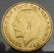 A 1925 gold half sovereign
