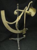 A 19th Century iron mounted brass scale by F Lunig & Co.