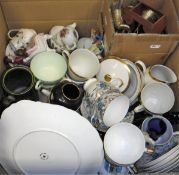 A box of various china wares and sundry items,