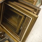A collection of nine assorted gilt framed picture frames