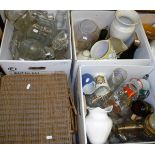 Eight boxes of assorted glassware,