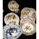 A quantity of Royal Worcester W1701 plates and bowls decorated in the Aesthetic taste with puce