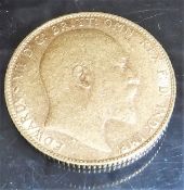 A 1905 gold sovereign
