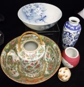 A 19th Century Cantonese famille-rose punch bowl,