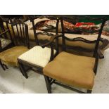 A collection of three 19th Century dining chairs,