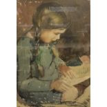 DENNIS WILLIAM DRING RA "Young girl reading",