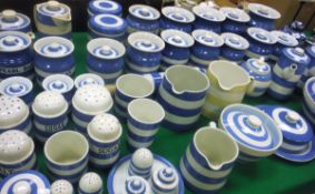 A large collection of 1950's and earlier T G Green Cornish kitchen wares to include various storage