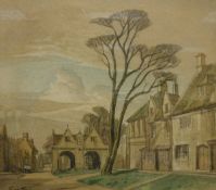EMMETT "Chipping Campden Glos", watercolour, signed lower left, together with WGS "Betys-y-Coed",