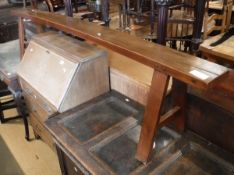 A cherry wood bench,