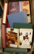 A box of assorted books to include NANCY MITFORD "Madame de Pompadour", etc,