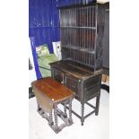 An oak gate-leg table, together with an early 20th Century oak dresser,