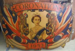 A printed 1953 Coronation sign