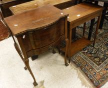 An Edwardian mahogany and inlaid card table, the top opening to reveal a baize-lined interior,