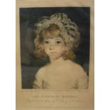 AFTER SIR JOSHUA REYNOLDS "Lady Catherine Manners", colour print,