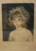 AFTER SIR JOSHUA REYNOLDS "Lady Catherine Manners", colour print,