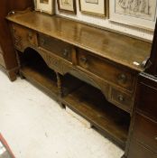 An early 19th Century oak dresser,
