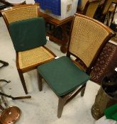 A set of six modern caned dining chairs