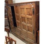 A 19th Century oak cupboard,